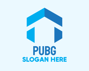 Modern Blue House  Logo