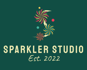 Sparkler - Carnival Pyrotechnics Holiday logo design