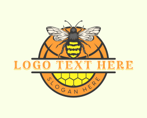 Beehive - Honey Bee Apiary logo design