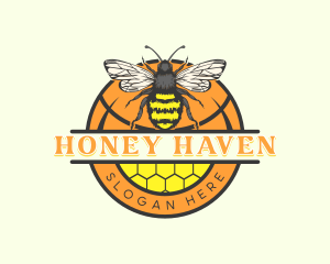 Beehive - Honey Bee Apiary logo design