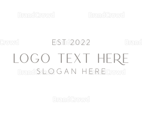 Minimalist Classy Wordmark Logo