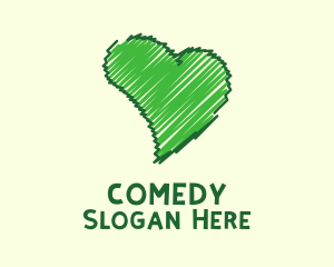 Green Love Doodle Logo