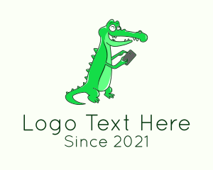 Social Media - Crocodile Mobile Phone logo design