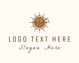 Caffeine - Coffee Cup Wheel logo design