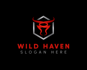 Wild Bull Hexagon logo design