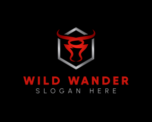 Wild Bull Hexagon logo design