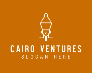 Cairo - Egyptian Pharaoh Outline logo design