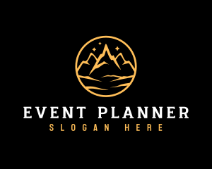 Himalayas - Mountain Peak Night Camping logo design