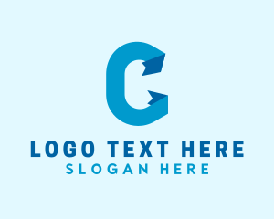 Simple Ribbon Letter C  Logo