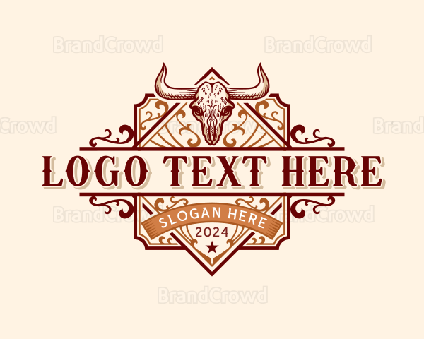 Skull Bull Decorative Logo