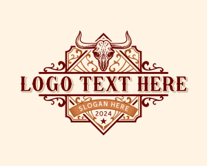 Skull Bull Decorative Logo