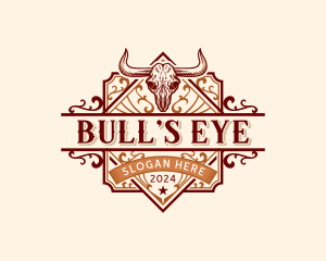 Skull Bull Decorative logo design