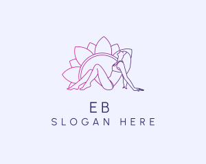 Girl - Flower Bikini Woman logo design