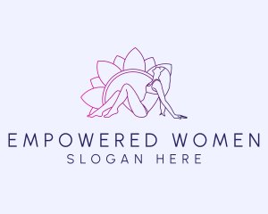 Flower Bikini Woman logo design