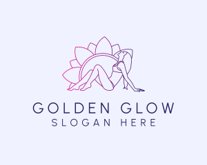 Flower Bikini Woman logo design