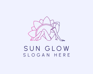 Flower Bikini Woman logo design