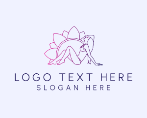 Flower Bikini Woman Logo