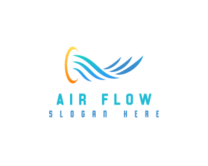 HVAC Air Cooling logo design