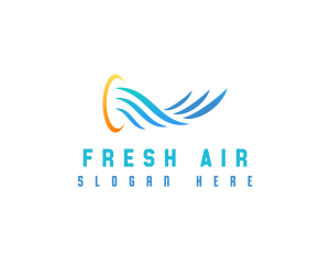 HVAC Air Cooling logo design