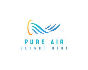 HVAC Air Cooling logo design