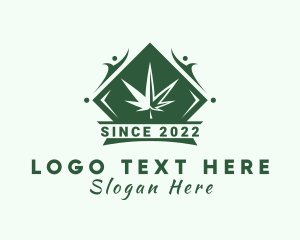 Herbal Medicine - Marijuana Farm Emblem logo design