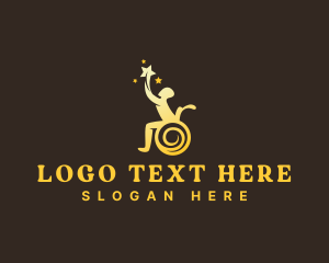 Ngo - Handicap Wheelchair Star logo design