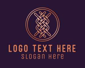 Modiste - Woven Textile Emblem logo design