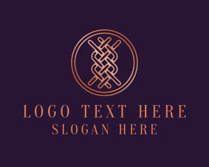 Interlaced - Woven Textile Stitch logo design