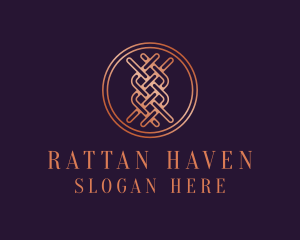 Rattan - Woven Textile Stitch logo design