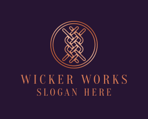 Wicker - Woven Textile Stitch logo design