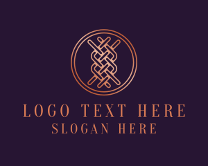 Wicker - Woven Textile Stitch logo design