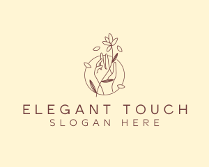 Delicate - Flower Hand Delicate logo design