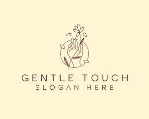 Flower Hand Delicate logo design