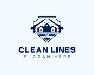 Pressure Washing Clean logo design