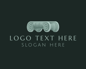 Classical Building - Traditional Greek Column logo design