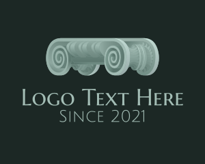 Wealth Management - Traditional Greek Column logo design