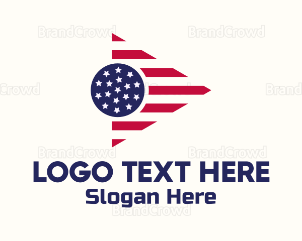 US Flag Triangle Logo