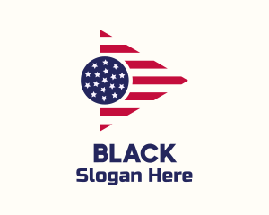 Streaming - US Flag Triangle logo design