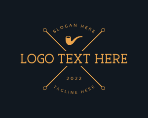 Fashion - Hipster Fashion Smoking Pipe logo design