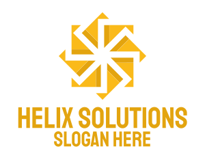 Yellow Solar Flower logo design