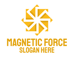 Yellow Solar Flower logo design