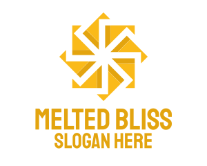 Yellow Solar Flower logo design