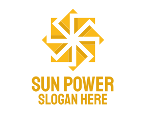 Solar - Yellow Solar Flower logo design
