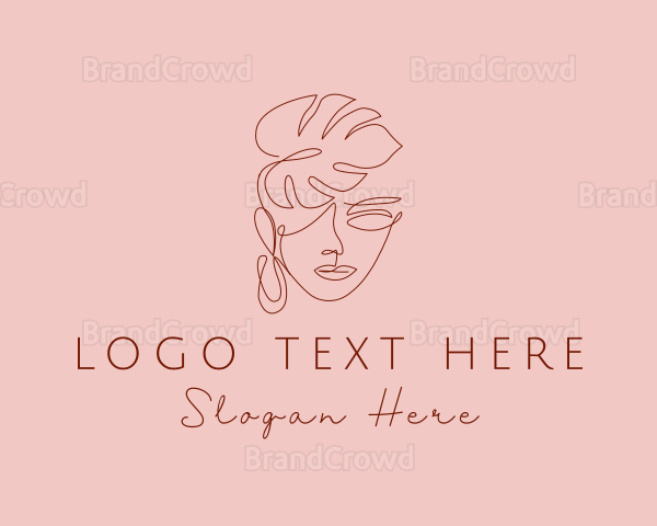 Beauty Leaf Woman Logo