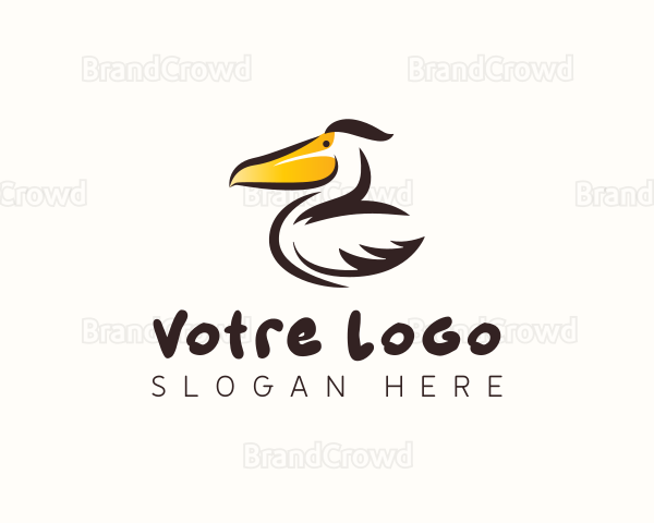 Pelican Bird Beak Logo