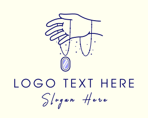 Gemstone - Necklace Jewelry Hand logo design
