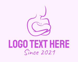 Parenting - Woman Maternity Breastfeeding logo design