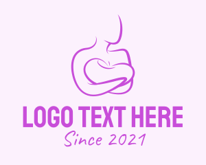 Pregnant - Woman Maternity Breastfeeding logo design