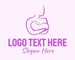 Woman Maternity Breastfeeding  Logo