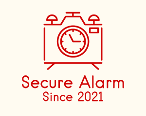 Alarm - Camera Alarm Clock logo design